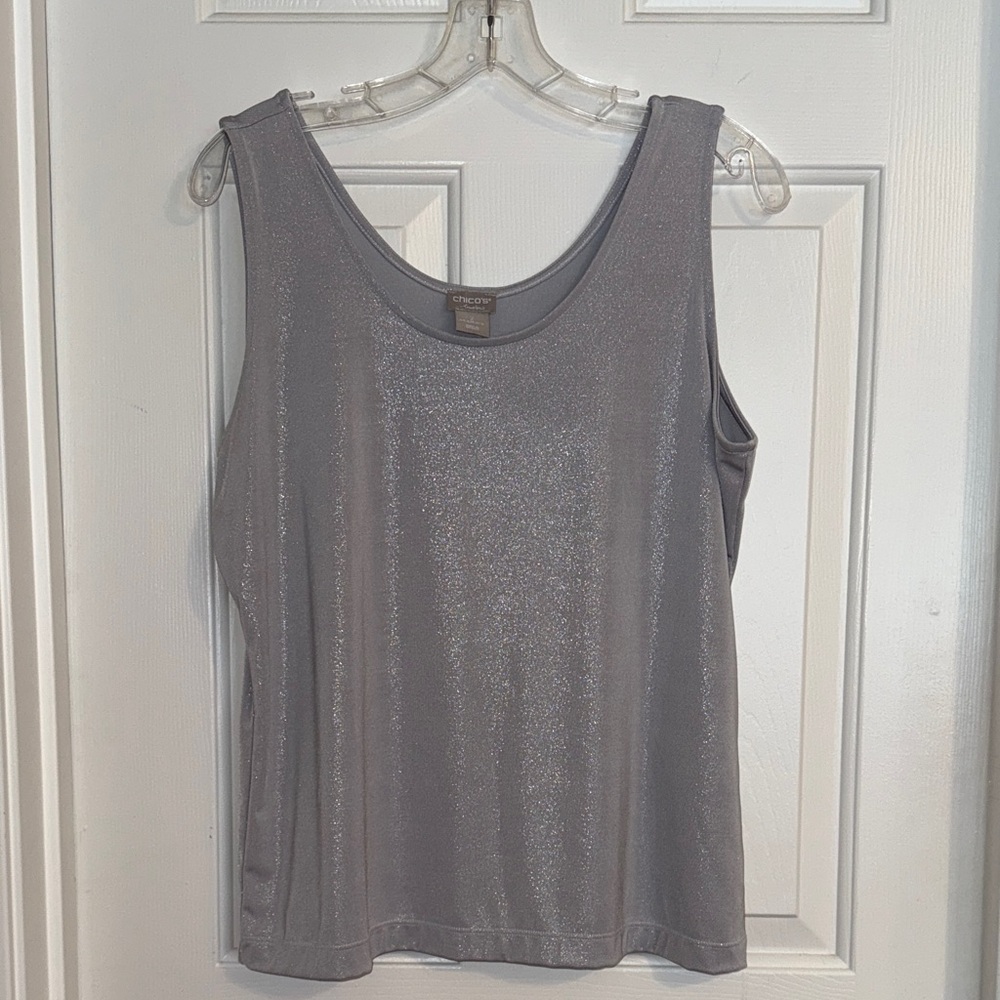 Chico's Metallic Gray Tank Top